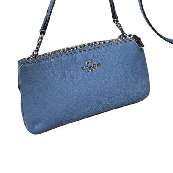 NEW Coach Pebble Leather Double Zip Crossbody Bag Detachable Strap Drop22”CJ789 - Picture 4 of 17